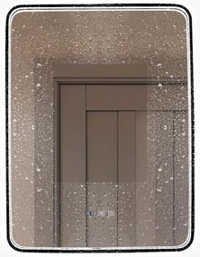 Oglindă Baie LED și Dezaburire Elit's Premium cu Senzor Touch, Lumina Rece, Caldă și Neutră, 60x80cm, cu rama Negru Antichizat