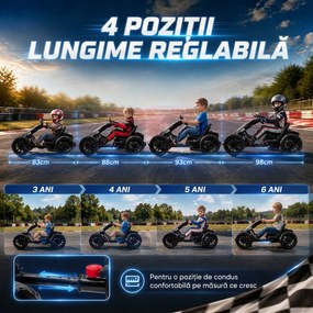 AIYAPLAY Go-Kart Electric pentru Copii 12V cu 2 Motoare, Negru | Aosom Romania