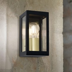 Aplica de exterior stil contemporan IP44 LUMINA negru/alama