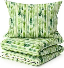 Lenjerie de pat din crep GREEN TREES POLY verde Dimensiune lenjerie de pat: 70 x 90 cm | 140 x 220 cm