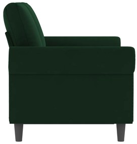 Canapea cu 2 locuri, verde inchis, 120 cm, catifea Verde inchis, 152 x 77 x 80 cm