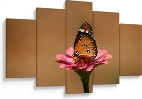 Tablou cu fluture pe floare (150x105 cm)