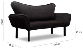 Canapea extensibila cu 2 Locuri Lisbon, 150 x 80 x 65 cm