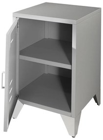 Noptieră gri din metal Bronxx - Vipack