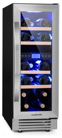 Vinovilla Duo 17, răcitor de vinuri cu două zone, frigider, 53l, 17 de sticle, iluminare LED cu 3 culori, ușă de sticlă