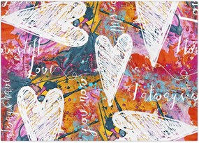 Tablou - Inima pe un fundal abstract (70x50 cm)