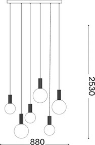 Ideal Lux - Candelabru LED suspendat pe cablu ODEON LED/39W/230V CRI 90 bej/alb