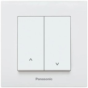 Intrerupator jaluzele cu revenire Panasonic Karre Plus, alb