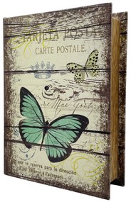 Cutie tip carte BUTTERFLY, 13x4x19cm, Lemn