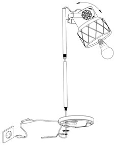 Eglo 39857 - Lampă de masă HILCOTT 1xE27/40W/230V