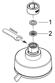 GROHE 27591001 - Cap de duș TEMPESTA COSMOPOLITAN 100, 100 mm, crom lucios