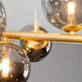 Lustră LED pe cablu Brilagi MILLA 10xG9/3W/230V auriu/fumuriu