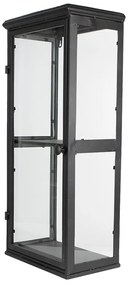 Vitrina neagra, din metal si sticla, Verre