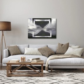 Tablou - Munții din Islanda, colaj geometric (70x50 cm)