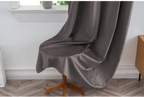 Draperie opaca DUNES VELVET 140x250 cm, gri inchis Agatat: Rejansa