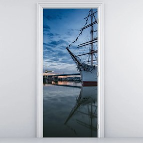 Fototapet pentru ușă - Barca cu vele (95x205cm)