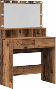 vidaXL Masă de Machiaj Lemn vechi 80 x 41 x 134,5 cm Lemn compozit
