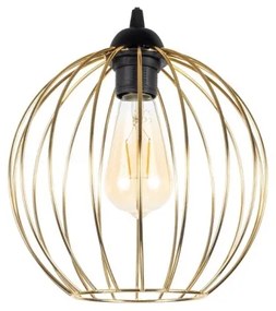 Lustră pe cablu MATT 1xE27/60W/230V neagră/aurie