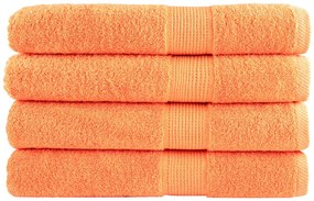 vidaXL Prosoape premium SOLUND 4 buc. portocaliu 100x200 cm 600 gsm