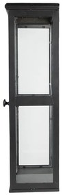 Vitrina neagra, din metal si sticla, Verre