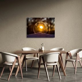 Tablou pe sticlă - Bulă transparentă (70x50 cm)