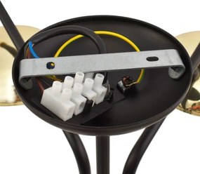 Lustră pe tijă CARINA 5xE14/40W/230V negru