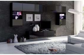 Mobilier living Calabria C2 (Negru) (fără iluminat). 1051592