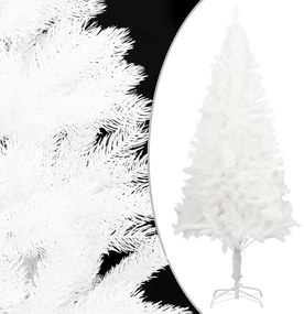 vidaXL Pom de crăciun artificial, ace cu aspect natural, alb, 120 cm