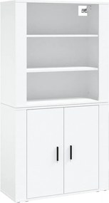 vidaXL Dulap înalt, alb, lemn compozit