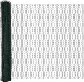 vidaXL Gard hexagonal Verde 1 x 50 m PVC