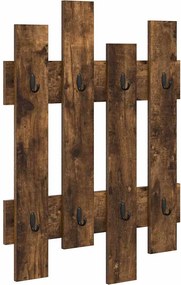 vidaXL Răcător de paltoane montat pe perete Pe perete Stejar fumuriu