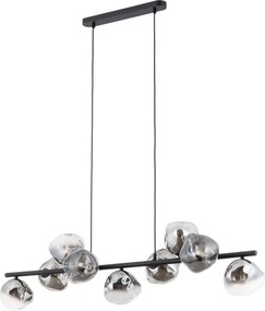 Brilagi - Lustru pe cablu VULCANO 9xG9/8W/230V negru/negru fumuriu