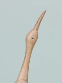 Decoratiune in forma de pasare, din lemn reciclat, H82 Wooden Bird