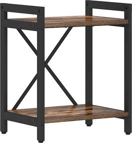 vidaXL Raft pentru cărți Stejar fumuriu 40 x 30 x 50 cm Lemn compozit