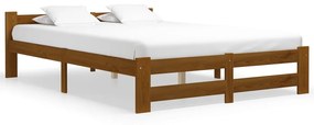 322009 vidaXL Cadru de pat, maro miere, 160 x 200 cm, lemn masiv de pin