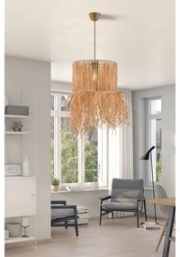 Lustră suspendată pe cablu NESS 1xE27/40W/230V, din rafie