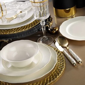 Set veselă 24 piese, porțelan alb