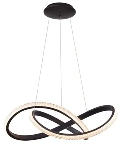Lustra LED cu telecomanda design modern INFINITY 80 CCT BK
