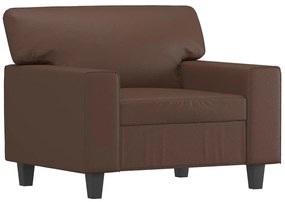 349001 vidaXL Canapea de o persoană, maro, 60 cm, piele ecologică