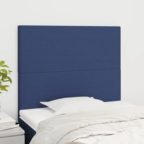 3116040 vidaXL Tăblii de pat, 2 buc, albastru, 90x5x78/88 cm, textil