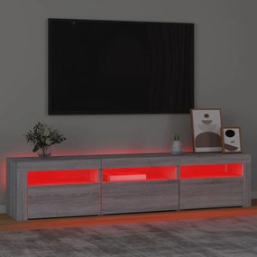 Comoda TV cu lumini LED, gri sonoma, 180x35x40 cm 1, sonoma gri, 180 x 35 x 40 cm