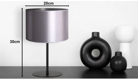 Lampă de masă Duolla CANNES 1xE14/15W/230V d. 20 cm argintiu/negru