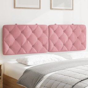 374738 vidaXL Pernă tăblie de pat, roz, 160 cm, catifea