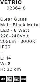 Aplica de perete LED decorativa VETRIO