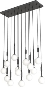 Lustra cu 14 pendule Ero XIV Negru 80x25