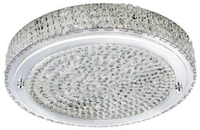 Plafonieră LED Searchlight 2714CC FLUSH LED/24W/230V d. 40 cm crom