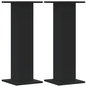 vidaXL Suporturi de plante, 2 buc., negru, 30x30x80 cm, lemn prelucrat