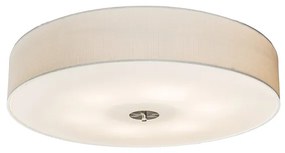 Plafonieră rotundă rustică albă 70 cm - Drum Jute