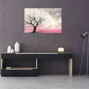 Tabloul copacului roz (90x60 cm)
