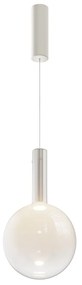 Lustra/Pendul LED design decorativ Nebula 25cm alb